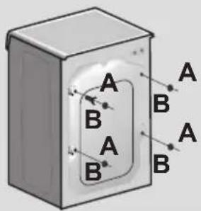 Diagram of an open refrigerator with internal wiring and a magnified inset showing the exterior wall (no text or symbols)