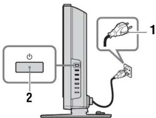 SONY Bravia KLV-V26A10 - 5: Ligar o televisor - 1