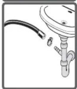 Diagram of a pipe fitting with a bulb and valve (no text or symbols)