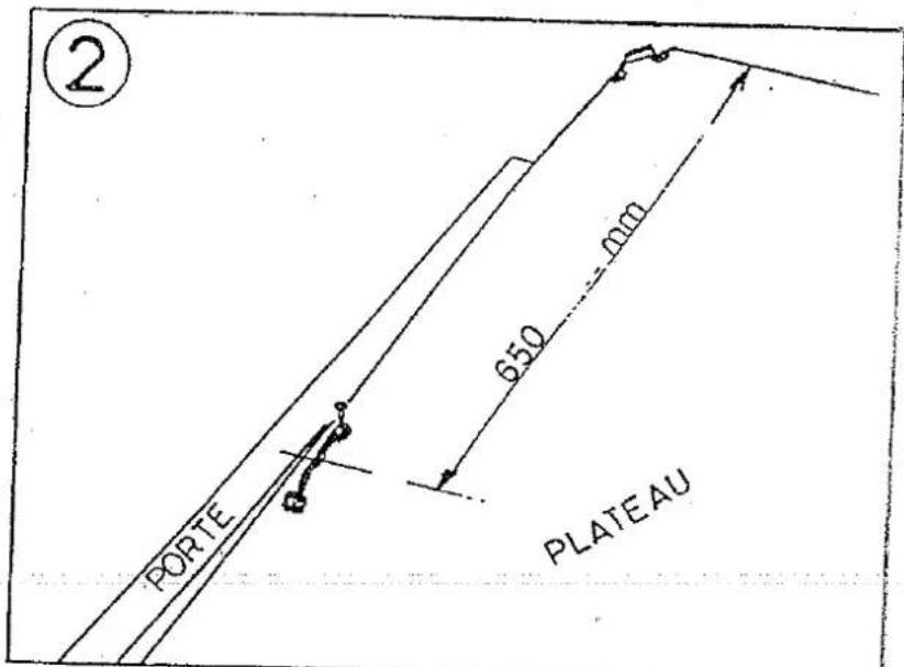 ② PORTE 650 mm PLATEAU