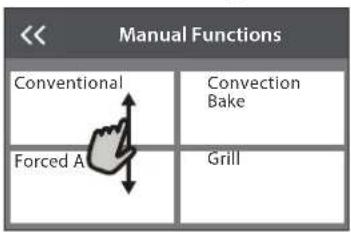 << Manual Functions Conventional Convection Bake Forced A Grill
