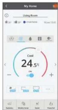 บ้านของฉัน ห้องนั่งเล่น 10 มิ.ย. 13:00 เย็น 24.5°C - + - ... Finishbox รายสัปดาห์ เย็น ทรงพลัง