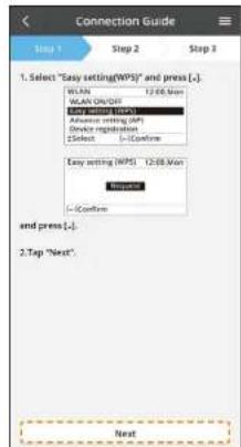 PANASONIC CS-HZ25UKE - ② Pilih Easy setting (WPS) dari remot kontrol. - 2