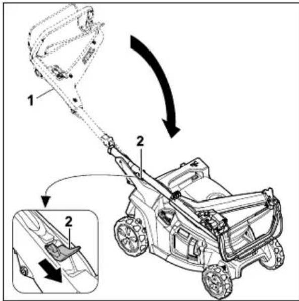 STIHL RMA 443 - Vadības roktura saliekšana - 1
