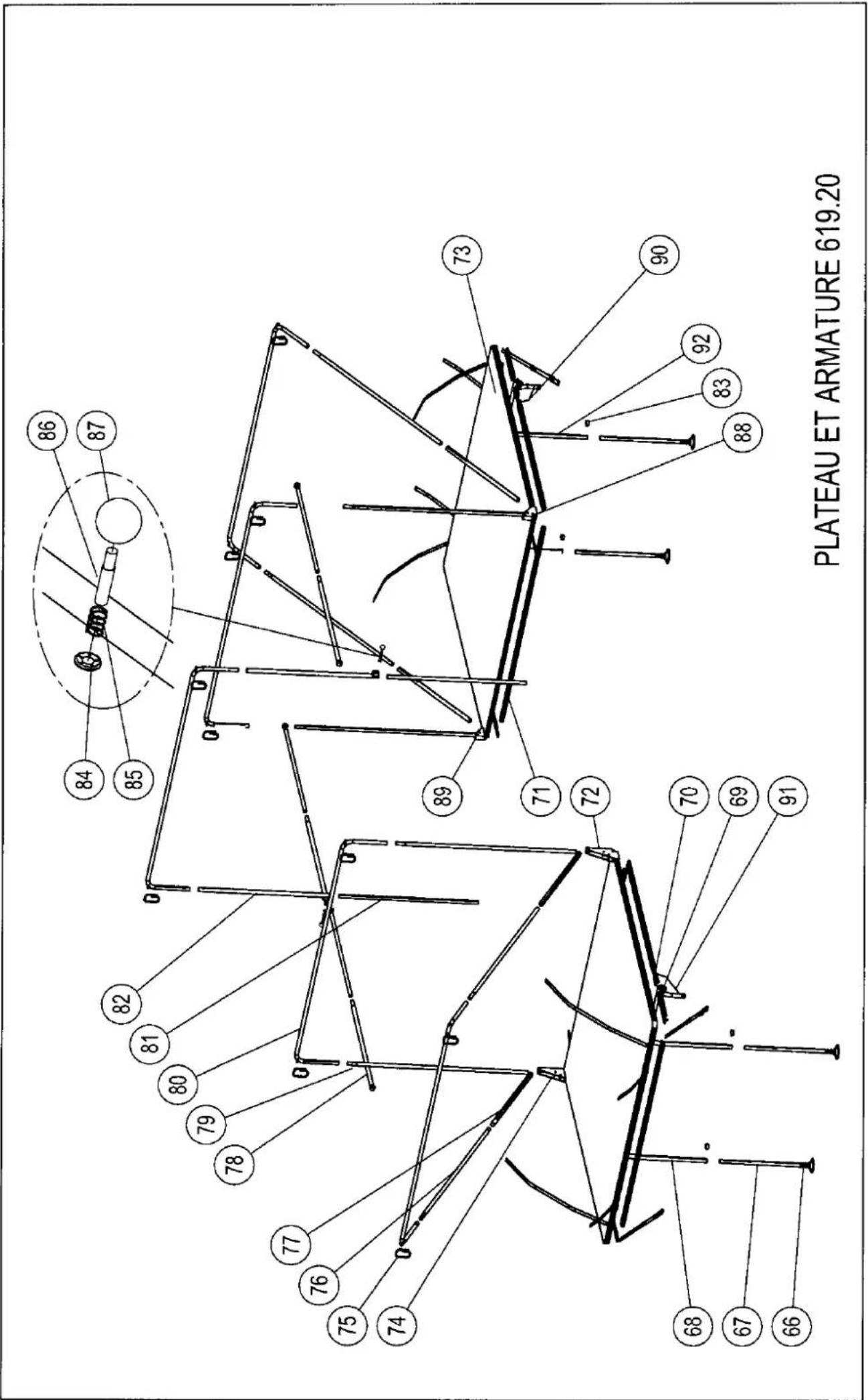 PLATEAU ET ARMATURE 619.20