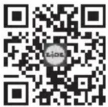 QR code image with a central circular logo containing text 'liao'