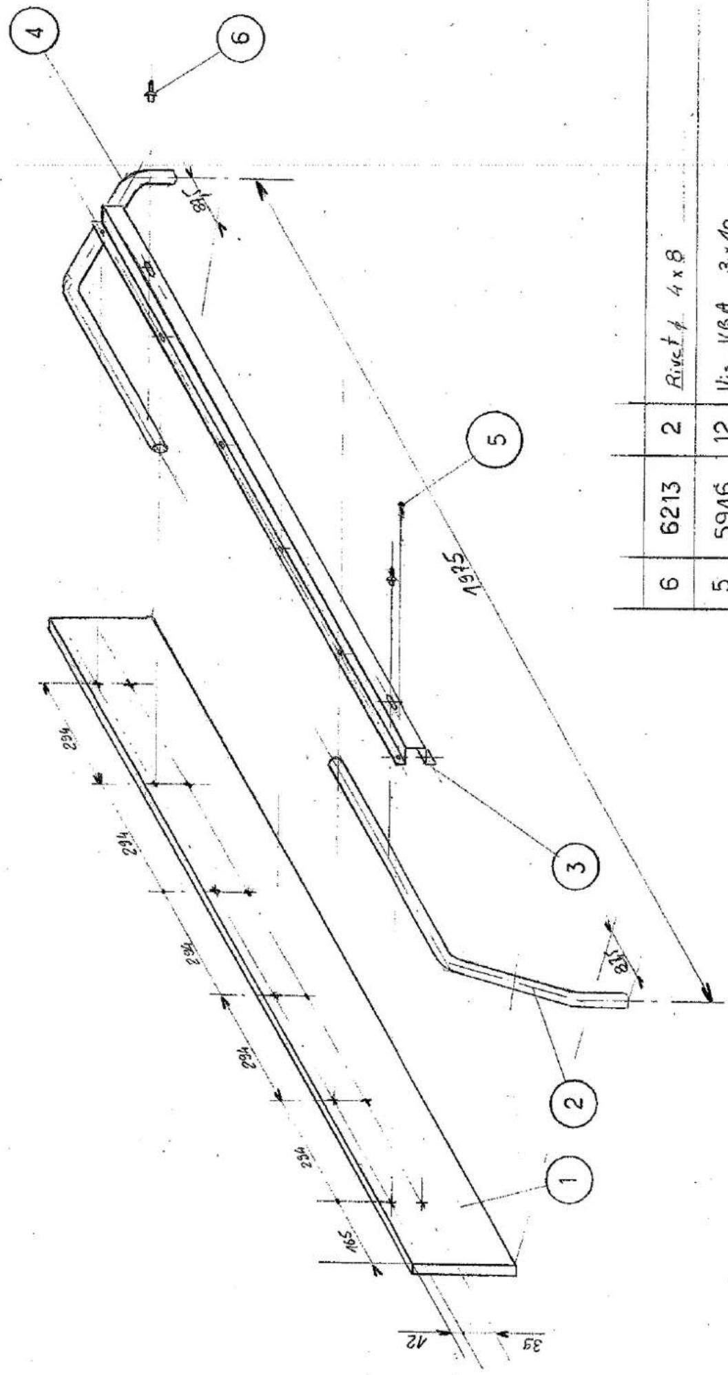 12 39 165 234 294 294 294 294 1975 815 ① ② ③ 815 ④ ⑥ 1975 ⑤ 6 6213 2 Rivet # 4 x 8 5 5946 12 Vcc VBA 3 x 10