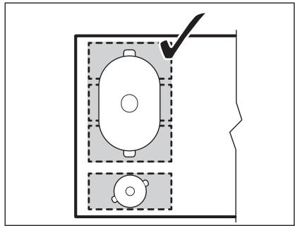 SMEG SI1F7955B - Posición correcta del utensilio de cocina: - 1