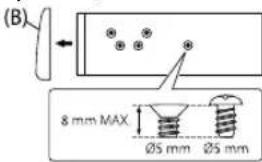 (B) 8 mm MAX Ø5 mm Ø5 mm
