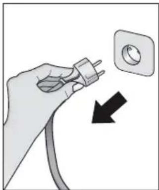 Hand holding a plug with a screw, next to a square socket (no text or symbols visible).