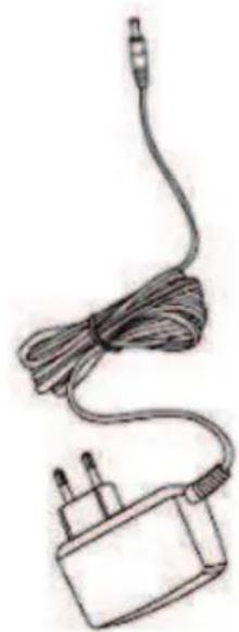 Line drawing of a cordless cable with a power plug and terminal connector (no text or symbols)