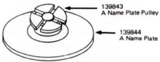 139843 A Name Plate Pulley 139844 A Name Plate