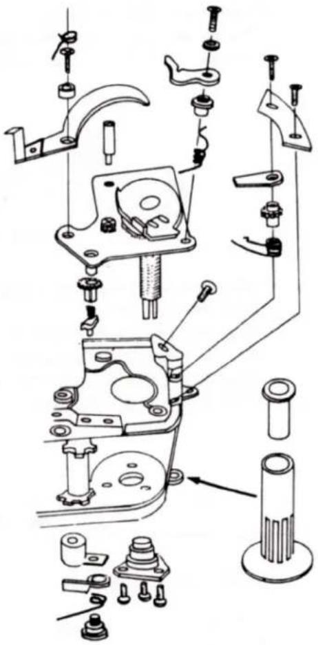 Technical line drawing of mechanical assembly with no visible text or symbols