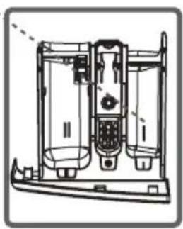 Dessin technique d'un dispositif mécanique avec composants internes et base de montage (sans texte ni symboles)