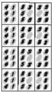 Grid of 16 numbered cells with varying shades of gray, likely representing a puzzle or data visualization.