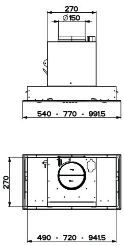 SMEG KSEG77XE - Dimensjoner - 1