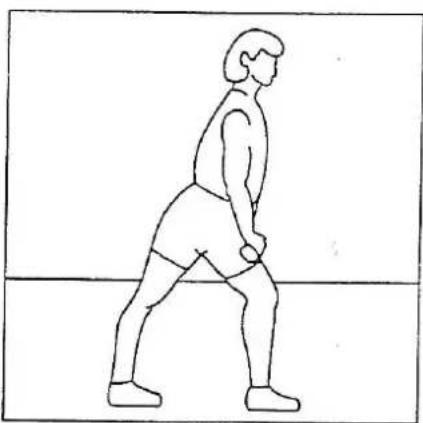 Line drawing of a person in a squatting posture, no text or symbols present