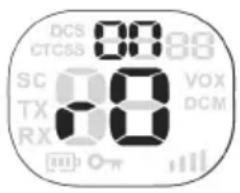 DCS 88 CTCS8 88 SC 88 VOX TX RX DCM OFF