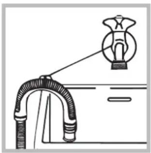 INDESIT EWE 81283 W EU/1 - Ligação do tubo de descarga - 2