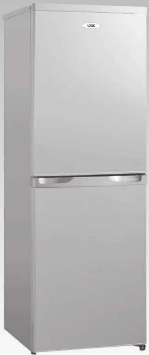 Exterior view of a modern stainless steel refrigerator with 'LOGK' branding on the front panel (no other text or symbols visible)