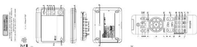Technical diagram of an electronic device with labeled components and wiring, including front panel, internal circuit board, and terminal block.
