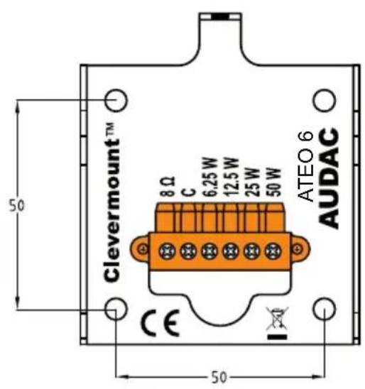 Clevermount™ 8 Ω C 6.25 W 12.5 W 25 W 50 W ATEO 6 AUDAC CE 50