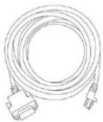 Line drawing of a coiled electrical connector with two connectors (no text or symbols)