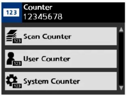 Counter 123 12345678 Scan Counter 123 User Counter 123 System Counter