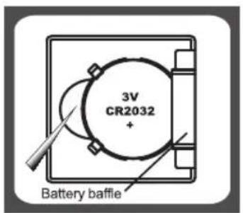 3V CR2032 + Battery baffle