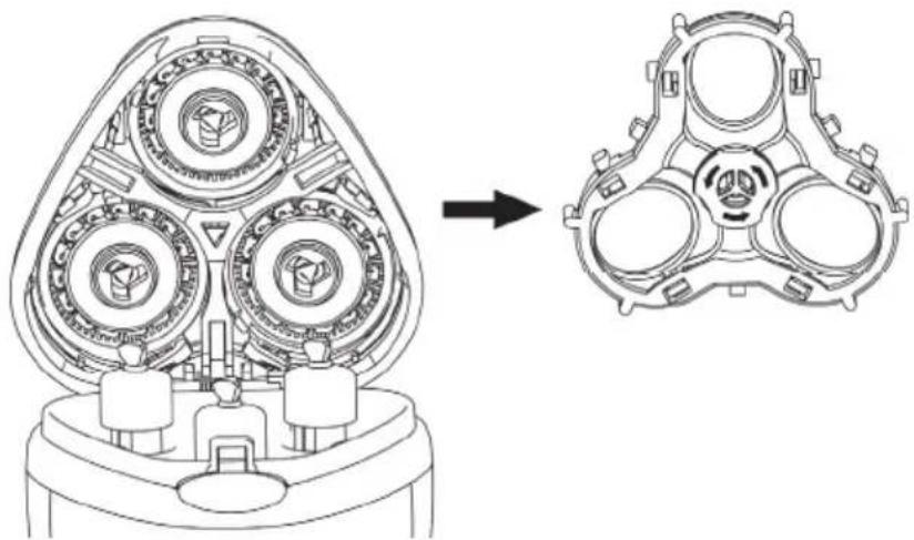 Technical line drawing of a mechanical component before and after assembly (no text or symbols)