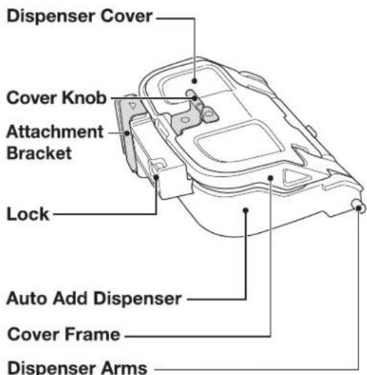 Dispenser Cover Cover Knob Attachment Bracket Lock Auto Add Dispenser Cover Frame Dispenser Arms