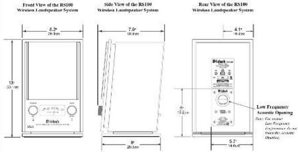 MCINTOSH RS100 - Dimensions - 1