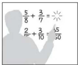 5/8 + 3/7 = 2/15 + 3/10 = 35/50