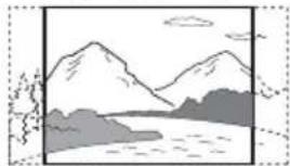 Simple line drawing of a mountain landscape with trees and water (no text or symbols)