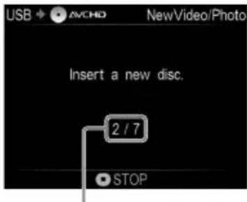 USB AVCHD NewVideo/Photo Insert a new disc. 2 / 7 STOP