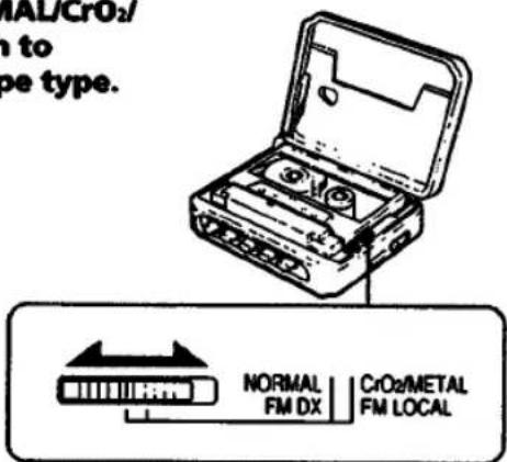 MAL/CFO3 to pe type. NORMAL FM DX CrO2/METAL FM LOCAL