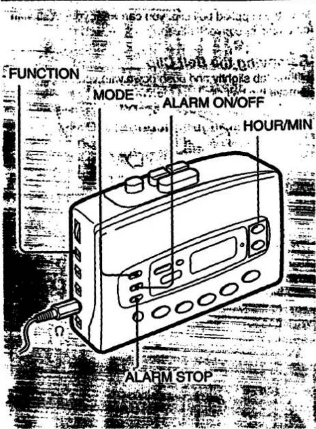.FUNCTION MODE ALARM ON/OFF HOUR/MIN ALARM STOP