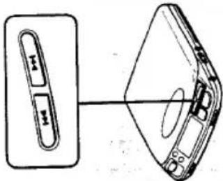 Schéma d'un lecteur de CD-ROM avec des boutons étiquetés et une flèche indiquant la position du lecteur.