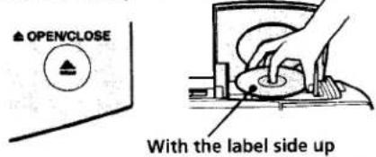 OPENCLOSE With the label side up