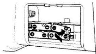 SONY CFD-980 - Inserting the back-up batteries - 1