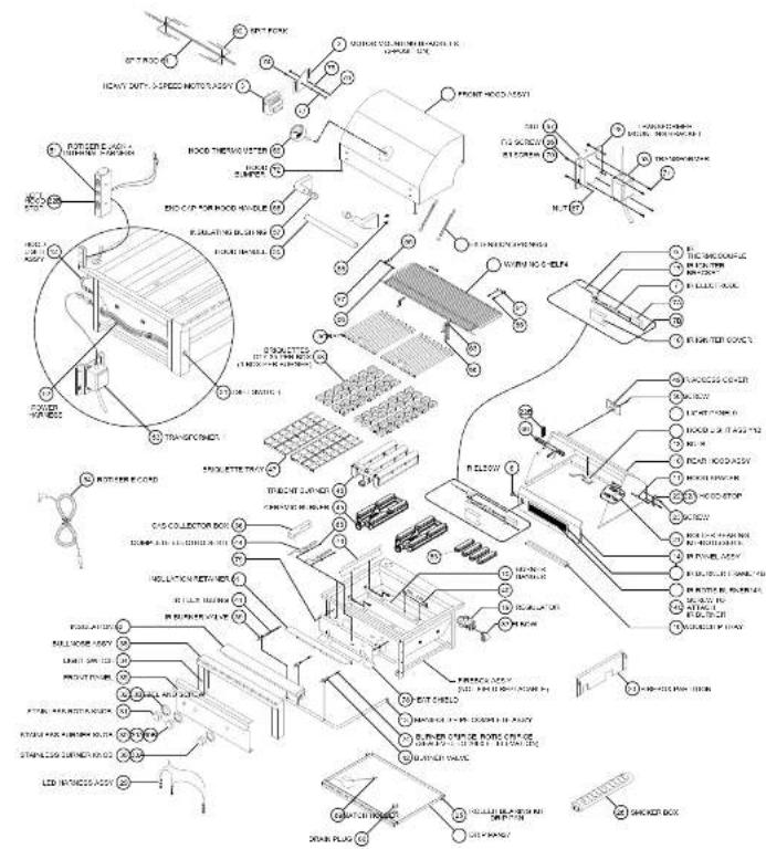 Technical diagram of a refrigerator interior with labeled components and parts in Chinese