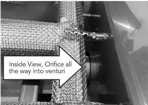 Inside View, Orifice all the way into venturi