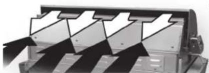 Close-up of a mechanical device with multiple blades and control panels (no visible text or symbols)