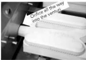 Orifice all the way into the venture