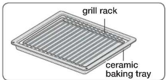 grill rack ceramic baking tray