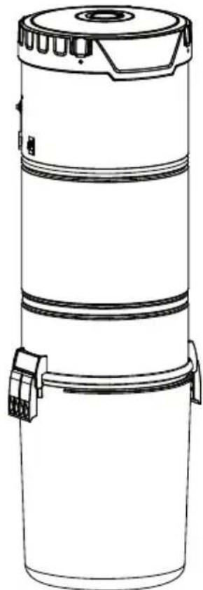 Line drawing of a cylindrical container with lid and side connectors (no text or symbols)