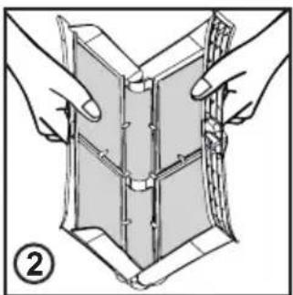 Illustration of hands assembling a mechanical component.
