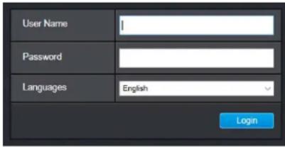 User Name Password Languages English Login