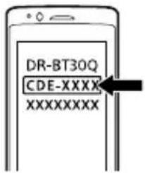 DR-BT30Q CDE-XXXX XXXXXXXX