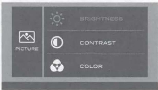 PICTURE BRIGHTNESS CONTRAST COLOR